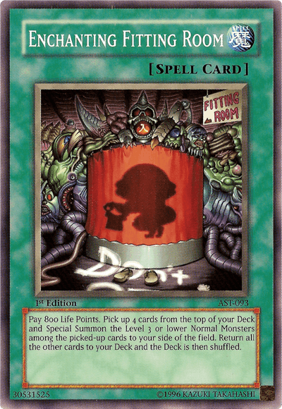 1st Edition, Ancient Sanctuary, Common, Normal Spell, Spell, Unlimited Enchanting Fitting Room [AST-093] Common - Trading Card World