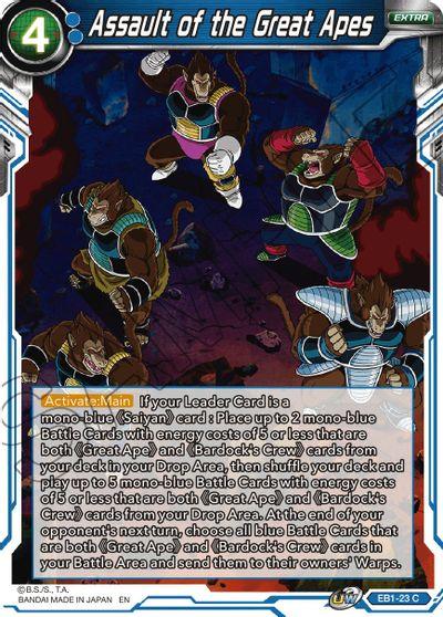 Battle Evolution Booster, Blue, Common, EB1-23, Extra, Normal, Parallel Foil Assault of the Great Apes (EB1-23) [Battle Evolution Booster] - Trading Card World