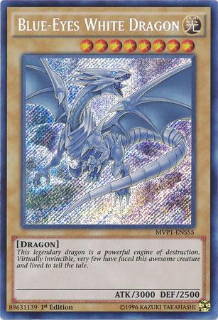1st Edition, Dragon, Light, Normal Monster, Secret Rare, The Dark Side of Dimensions Movie Pack: Secret Edition Blue-Eyes White Dragon [MVP1-ENS55] Secret Rare - Trading Card World