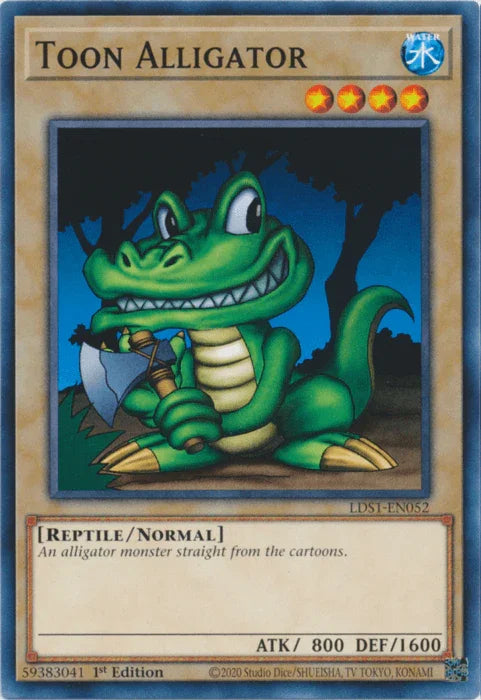 1st Edition, Common, Legendary Duelists: Season 1, Normal Monster, Reptile, Water Toon Alligator [LDS1-EN052] Common - Trading Card World