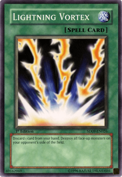 1st Edition, Common, Normal Spell, Spell, Structure Deck: Dinosaur's Rage Lightning Vortex [SD09-EN026] Common - Trading Card World