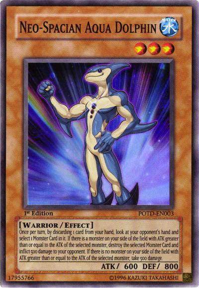 1st Edition, Effect Monster, Power of the Duelist, Super Rare, Unlimited, Warrior, Water Neo-Spacian Aqua Dolphin [POTD-EN003] Super Rare - Trading Card World