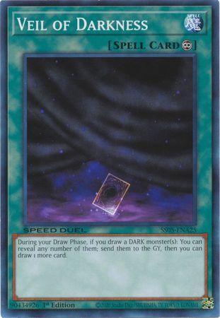 1st Edition, Common, Continuous Spell, Speed Duel: Twisted Nightmares, Spell Veil of Darkness [SS05-ENA25] Common - Trading Card World