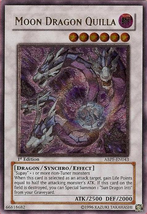 1st Edition, Absolute Powerforce, Dark, Dragon, Synchro/Effect Monster, Ultimate Rare, Unlimited Moon Dragon Quilla [ABPF-EN043] Ultimate Rare - Trading Card World