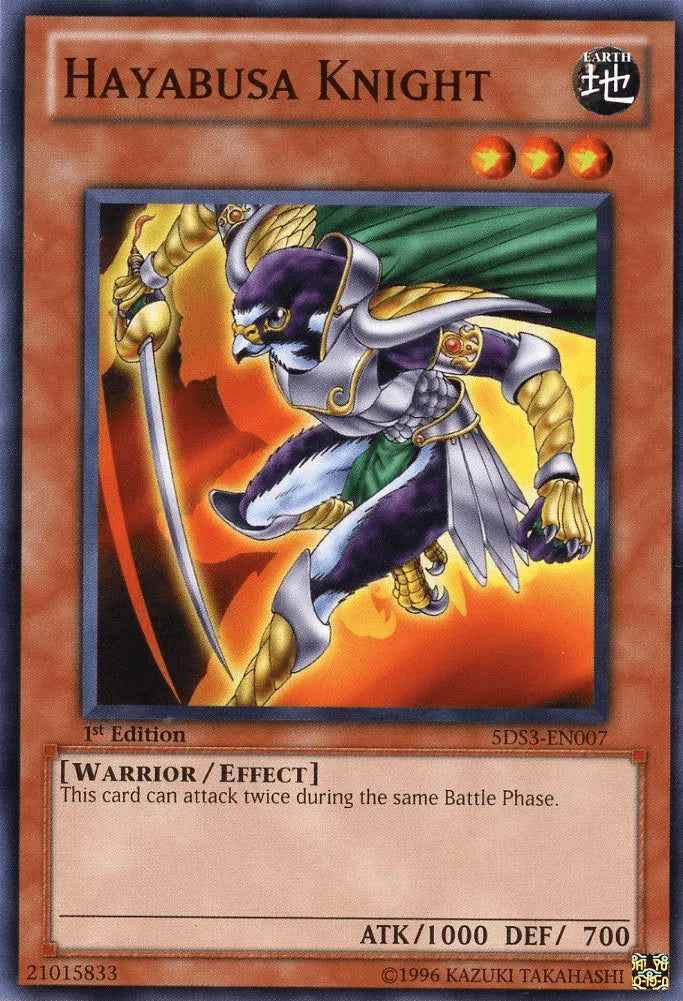 1st Edition, Common, Earth, Effect Monster, Starter Deck: Duelist Toolbox, Warrior Hayabusa Knight [5DS3-EN007] Common - Trading Card World