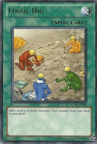 Duelist League Promo, Normal Spell, Rare, Spell, Unlimited Fossil Dig (Green) [DL13-EN018] Rare - Trading Card World