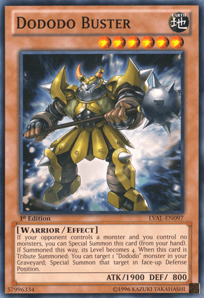1st Edition, Common, Earth, Effect Monster, Legacy of the Valiant, Unlimited, Warrior Dododo Buster [LVAL-EN097] Common - Trading Card World