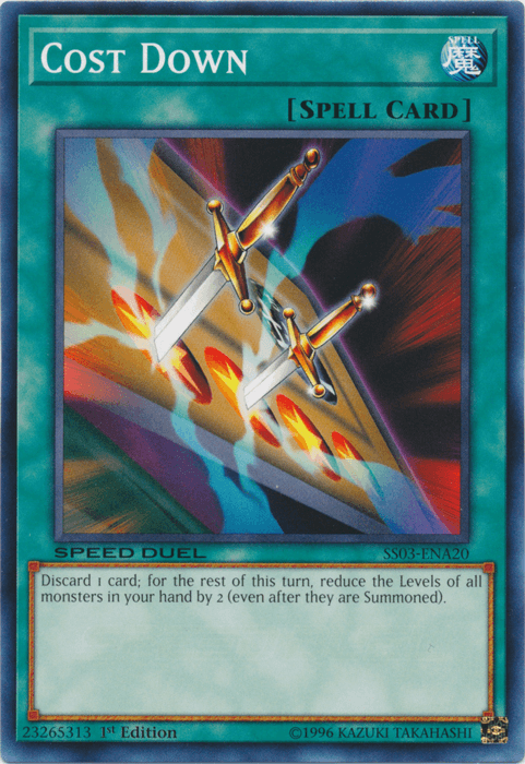 1st Edition, Common, Normal Spell, Speed Duel: Ultimate Predators, Spell Cost Down [SS03-ENA20] Common - Trading Card World