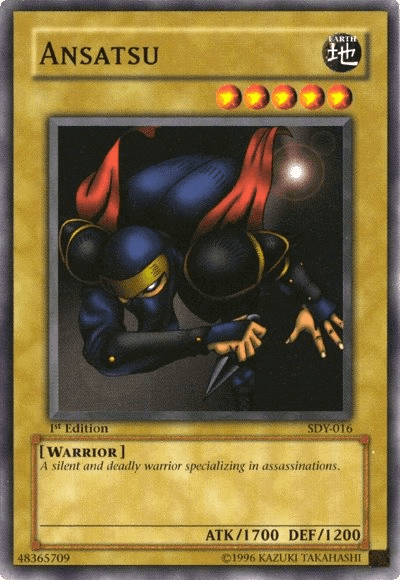 1st Edition, Common, Earth, Normal Monster, Starter Deck: Yugi, Unlimited, Warrior Ansatsu [SDY-016] Common - Trading Card World