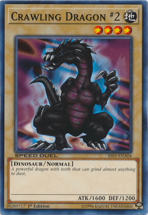 1st Edition, Common, Dinosaur, Earth, Normal Monster, Speed Duel: Ultimate Predators Crawling Dragon #2 [SS03-ENA04] Common - Trading Card World