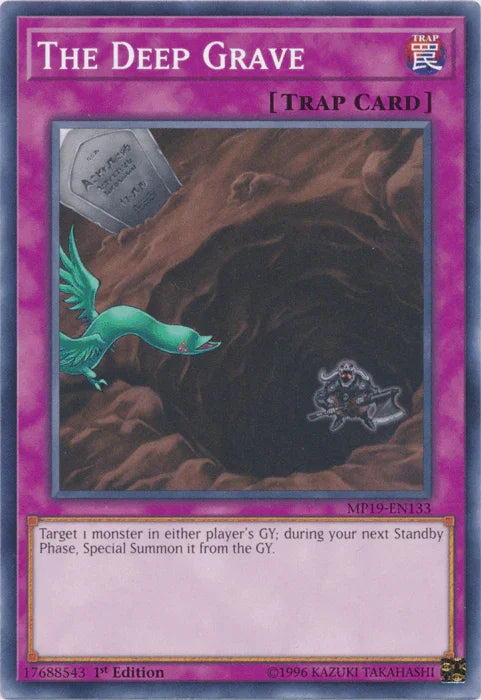 1st Edition, 2019 Gold Sarcophagus Tin Mega Pack, Common, Normal Trap, Trap, Unlimited The Deep Grave [MP19-EN133] Common - Trading Card World