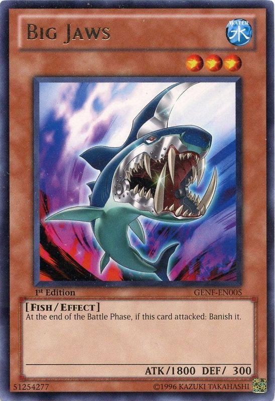 1st Edition, Effect Monster, Fish, Generation Force, Rare, Unlimited, Water Big Jaws [GENF-EN005] Rare - Trading Card World