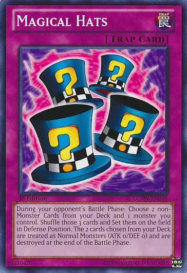 1st Edition, Common, Legendary Collection 3: Yugi's World, Normal Trap, Trap, Unlimited Magical Hats [LCYW-EN096] Common - Trading Card World