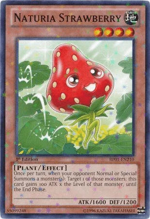 1st Edition, Battle Pack: Epic Dawn, Earth, Effect Monster, Plant, Starfoil Rare, Unlimited Naturia Strawberry [BP01-EN210] Starfoil Rare - Trading Card World
