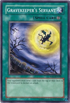 Common, Continuous Spell, Retro Pack 1, Spell, Unlimited Gravekeeper's Servant [RP01-EN055] Common - Trading Card World