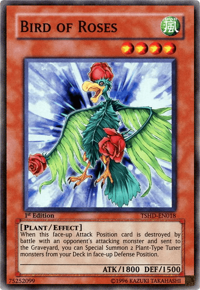 1st Edition, Effect Monster, Plant, Super Rare, The Shining Darkness, Unlimited, Wind Bird of Roses [TSHD-EN018] Super Rare - Trading Card World