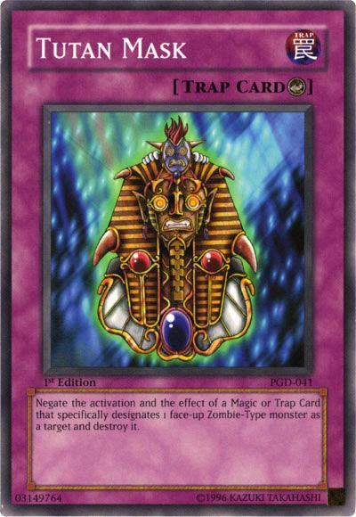 1st Edition, Common, Counter Trap, Pharaonic Guardian, Trap, Unlimited Tutan Mask [PGD-041] Common - Trading Card World