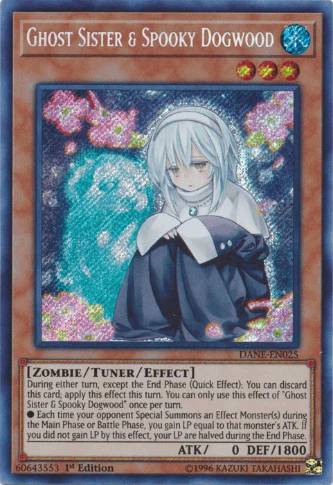 1st Edition, Dark Neostorm, Secret Rare, Tuner/Effect Monster, Unlimited, Water, Zombie Ghost Sister & Spooky Dogwood [DANE-EN025] Secret Rare - Trading Card World