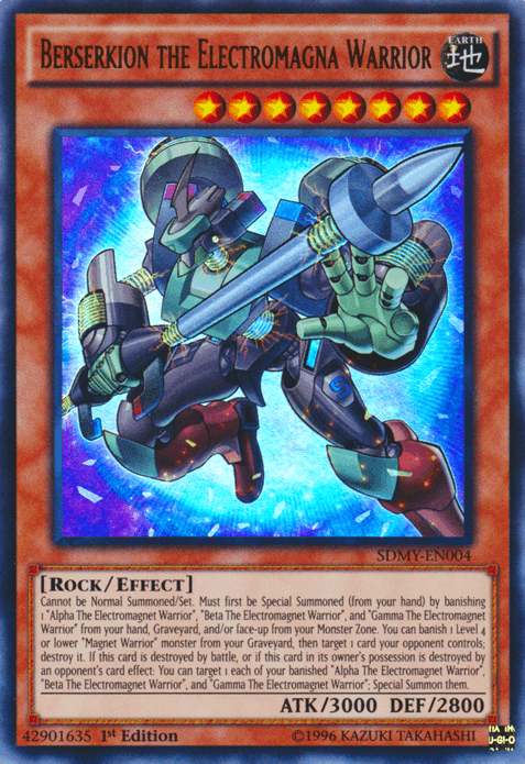 1st Edition, Earth, Effect Monster, Rock, Structure Deck: Yugi Muto, Ultra Rare Berserkion the Electromagna Warrior [SDMY-EN004] Ultra Rare - Trading Card World