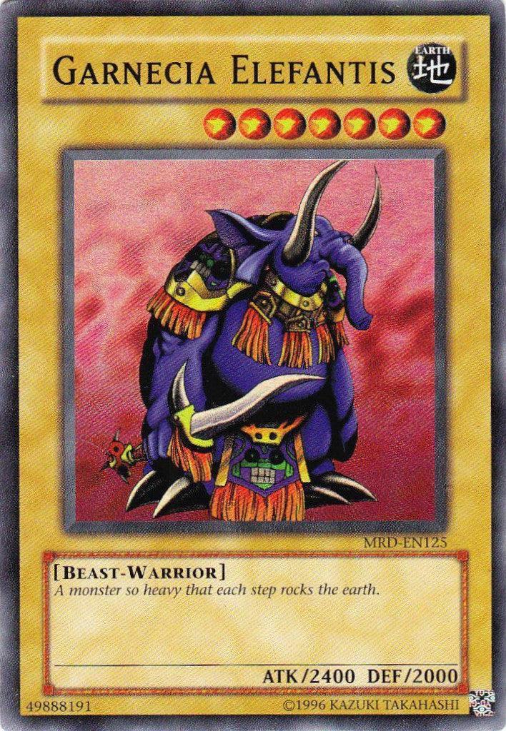 Beast-Warrior, Earth, Metal Raiders, Normal Monster, Super Rare, Unlimited Garnecia Elefantis [MRD-EN125] Super Rare - Trading Card World
