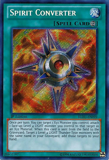 1st Edition, Continuous Spell, Return of the Duelist, Secret Rare, Spell, Unlimited Spirit Converter [REDU-EN099] Secret Rare - Trading Card World