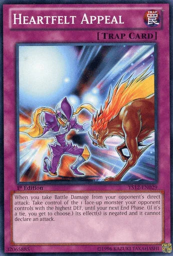 1st Edition, Common, Normal Trap, Starter Deck: Xyz Symphony, Trap Heartfelt Appeal [YS12-EN029] Common - Trading Card World