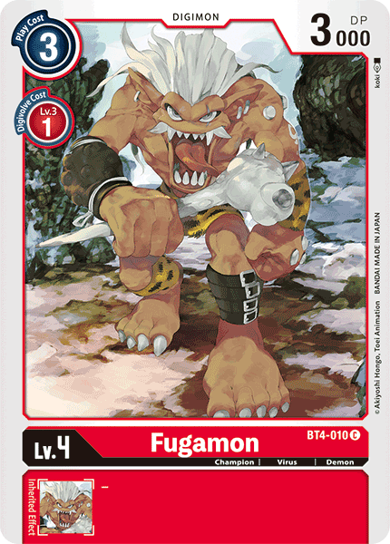 BT4-010, Champion, Common, Demon, Digimon, Great Legend, Red, Virus Fugamon [BT4-010] [Great Legend] - Trading Card World