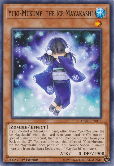 1st Edition, Common, Dark Neostorm, Effect Monster, Unlimited, Water, Zombie Yuki-Musume, the Ice Mayakashi [DANE-EN016] Common - Trading Card World