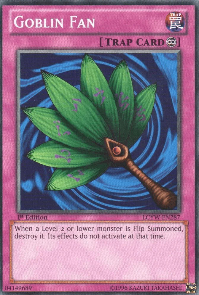 1st Edition, Common, Continuous Trap, Legendary Collection 3: Yugi's World, Trap, Unlimited Goblin Fan [LCYW-EN287] Common - Trading Card World