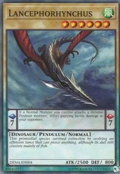 Advanced Demo Deck Extra Pack, Common, Dinosaur, Pendulum/Normal Monster, Unlimited, Wind Lancephorhynchus [DEM4-EN004] Common - Trading Card World