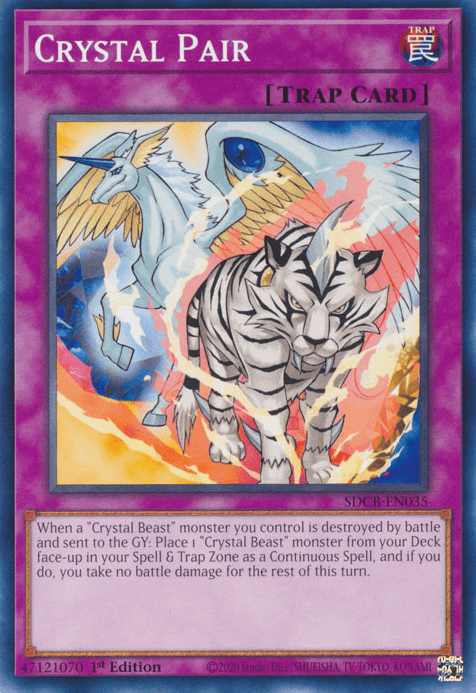1st Edition, Common, Normal Trap, Structure Deck: Legend of the Crystal Beasts, Trap Crystal Pair [SDCB-EN035] Common - Trading Card World