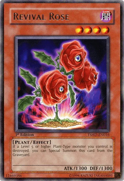 1st Edition, Dark, Effect Monster, Plant, Rare, The Shining Darkness, Unlimited Revival Rose [TSHD-EN016] Rare - Trading Card World