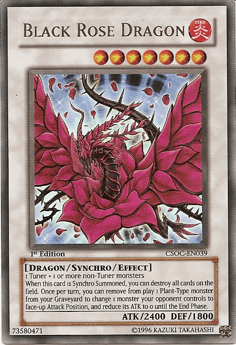 1st Edition, Crossroads of Chaos, Dragon, Fire, Synchro/Effect Monster, Ultra Rare, Unlimited Black Rose Dragon [CSOC-EN039] Ultra Rare - Trading Card World