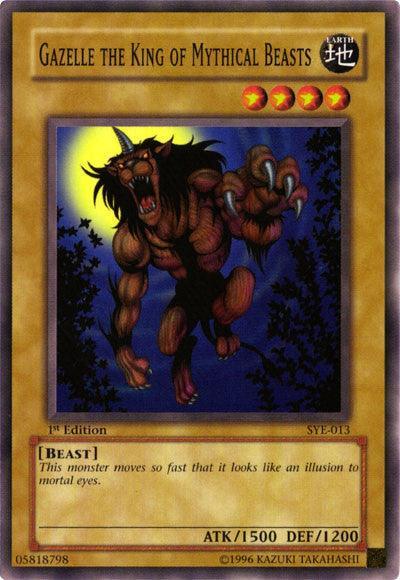 1st Edition, Beast, Common, Earth, Normal Monster, Starter Deck: Yugi Evolution, Unlimited Gazelle the King of Mythical Beasts [SYE-013] Common - Trading Card World
