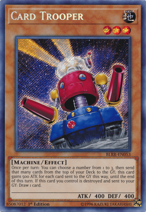 1st Edition, Battles of Legend: Relentless Revenge, Earth, Effect Monster, Machine, Secret Rare Card Trooper [BLRR-EN053] Secret Rare - Trading Card World