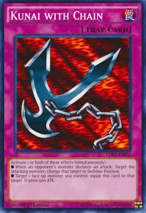 1st Edition, Common, Legendary Decks II, Normal Trap, Trap, Unlimited Kunai with Chain [LDK2-ENJ36] Common - Trading Card World