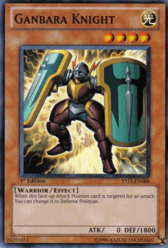 1st Edition, Common, Effect Monster, Light, Starter Deck: Dawn of the Xyz, Warrior Ganbara Knight [YS11-EN006] Common - Trading Card World