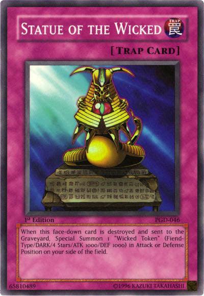 1st Edition, Normal Trap, Pharaonic Guardian, Super Rare, Trap, Unlimited Statue of the Wicked [PGD-046] Super Rare - Trading Card World