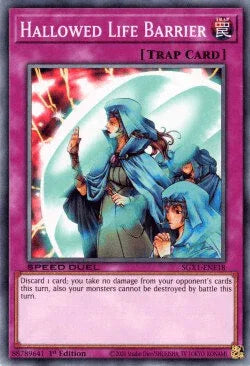 1st Edition, Common, Normal Trap, Speed Duel GX: Duel Academy Box, Trap Hallowed Life Barrier [SGX1-ENE18] Common - Trading Card World