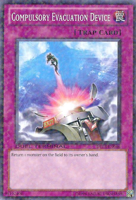 Common, Duel Terminal 3, Limited, Normal Trap, Trap Compulsory Evacuation Device [DT03-EN046] Common - Trading Card World