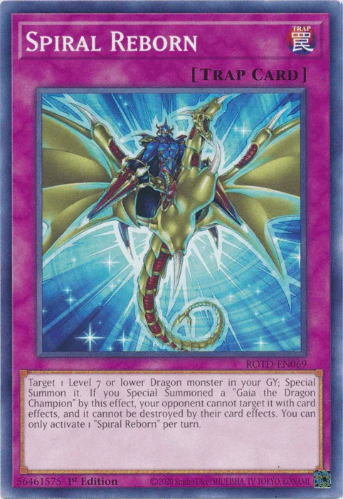 1st Edition, Common, Normal Trap, Rise of the Duelist, Trap Spiral Reborn [ROTD-EN069] Common - Trading Card World
