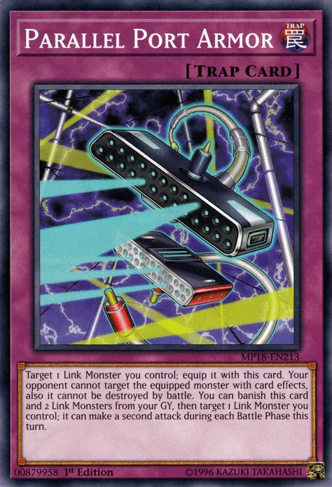 1st Edition, 2018 Mega-Tins Mega Pack, Common, Normal Trap, Trap Parallel Port Armor [MP18-EN213] Common - Trading Card World
