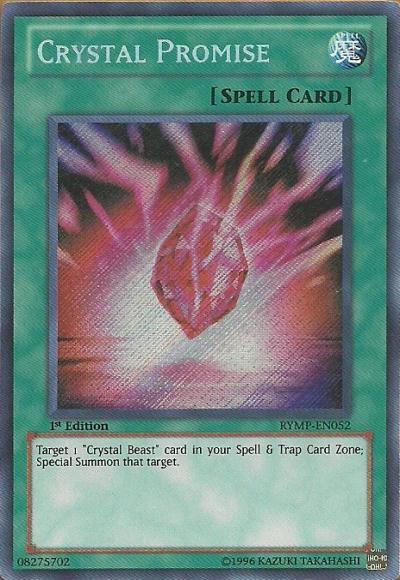 1st Edition, Normal Spell, Ra Yellow Mega Pack, Secret Rare, Spell, Unlimited Crystal Promise [RYMP-EN052] Secret Rare - Trading Card World