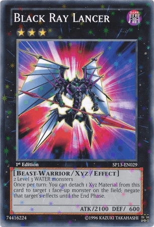 1st Edition, Beast-Warrior, Dark, Star Pack 2013, Starfoil Rare, Unlimited, Xyz/Effect Monster Black Ray Lancer [SP13-EN029] Starfoil Rare - Trading Card World