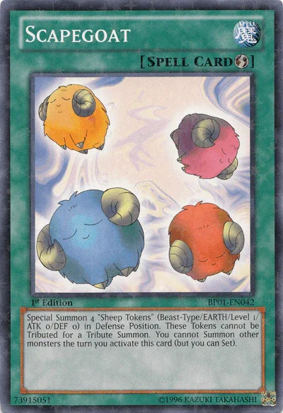 1st Edition, Battle Pack: Epic Dawn, Quick Play Spell, Spell, Starfoil Rare, Unlimited Scapegoat [BP01-EN042] Starfoil Rare - Trading Card World