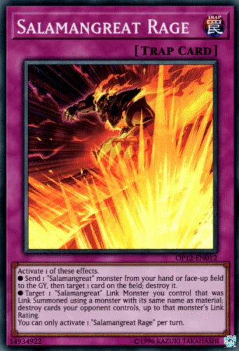 Normal Trap, OTS Tournament Pack 12, Super Rare, Trap, Unlimited Salamangreat Rage [OP12-EN012] Super Rare - Trading Card World
