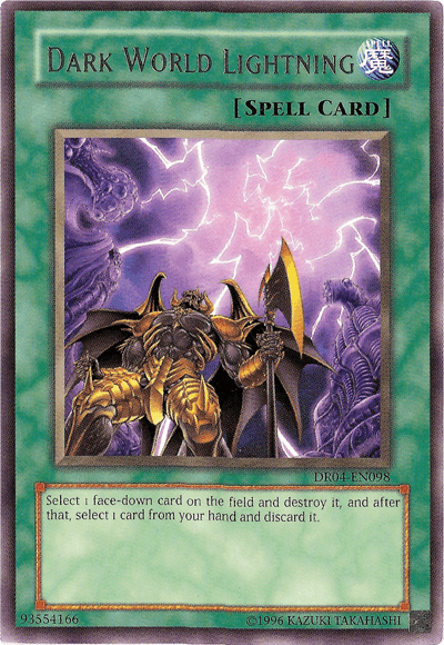 Dark Revelation Volume 4, Normal Spell, Rare, Spell, Unlimited Dark World Lightning [DR04-EN098] Rare - Trading Card World