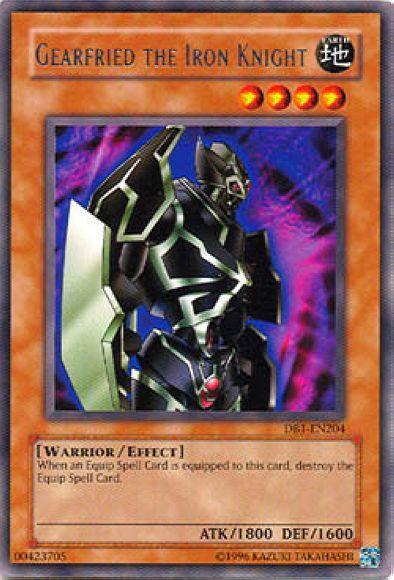 Dark Beginning 1, Earth, Effect Monster, Rare, Unlimited, Warrior Gearfried the Iron Knight [DB1-EN204] Rare - Trading Card World