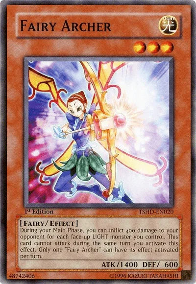 1st Edition, Common, Effect Monster, Fairy, Light, The Shining Darkness, Unlimited Fairy Archer [TSHD-EN020] Common - Trading Card World
