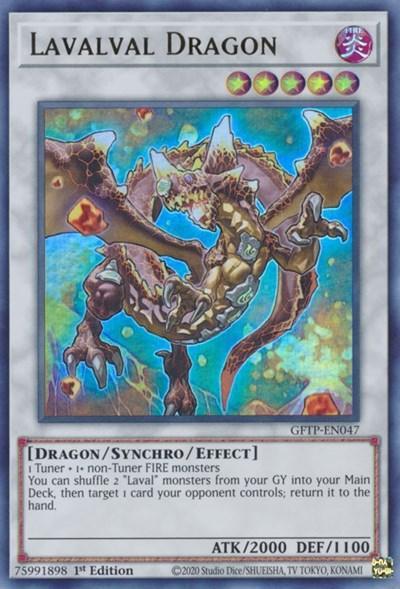 1st Edition, Dragon, Fire, Ghosts from the Past, Synchro/Effect Monster, Ultra Rare Lavalval Dragon [GFTP-EN047] Ultra Rare - Trading Card World